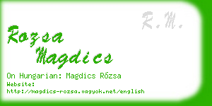 rozsa magdics business card